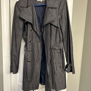 Calvin Klein Women's Trench Coat - bluejean/gray